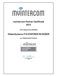 WeberSystems - Certyfikat Autoryzowanego Partnera myintercom