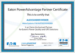WeberSystems - Certyfikat zdania testu Autoryzacyjnego w Programie Power Advantage Profits 